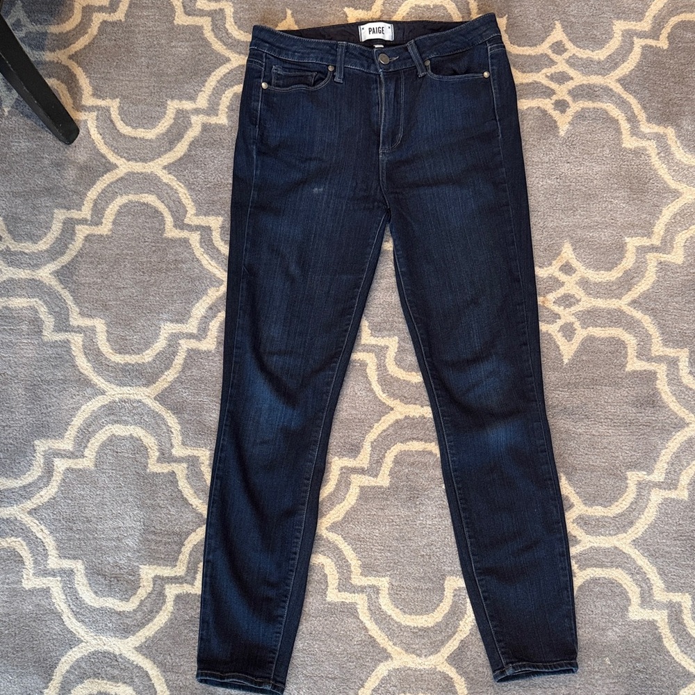 PAIGE Women's Midnight Blue Skinny Jeans